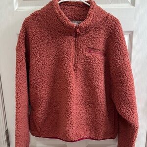 NWT Champion Women's Sherpa Fleece Jacket - Rust Red